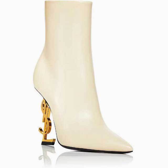 Leather Pointed Toe High Heeled Boots