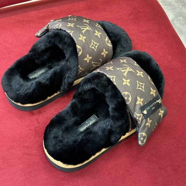 Furry Unisex Flat Slides