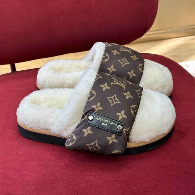 Furry Unisex Flat Slides