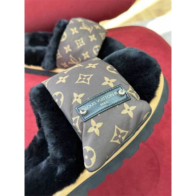 Furry Unisex Flat Slides