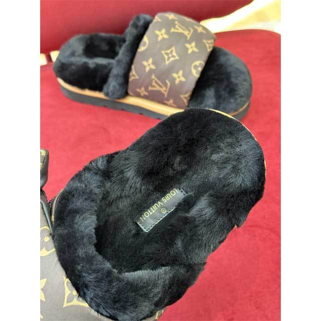 Furry Unisex Flat Slides