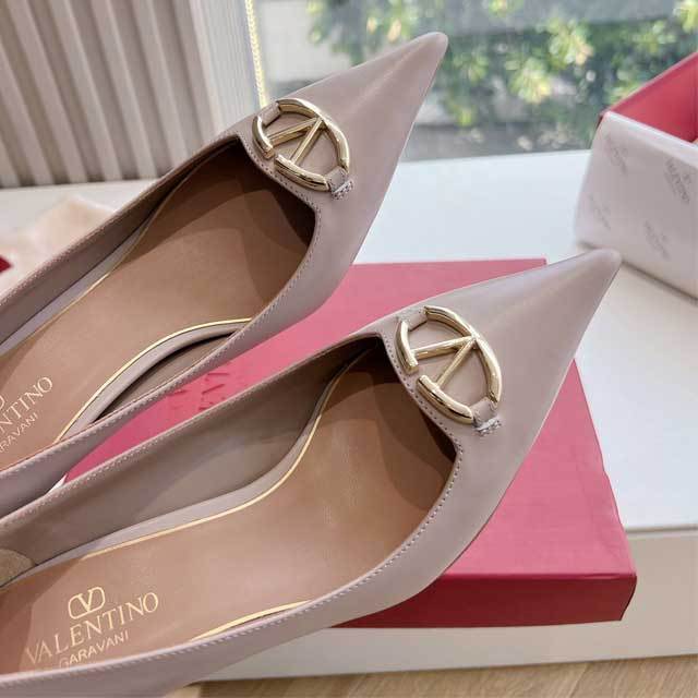 Leather Pointed Toe High Heeled Pumps