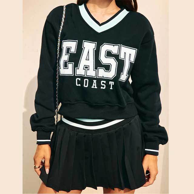 EAST COAST Printed Pleated Mini Skirt Set