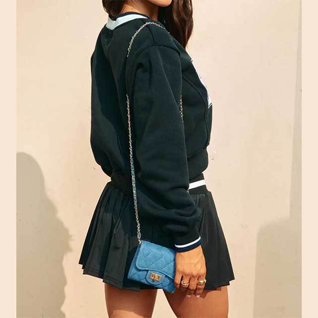 EAST COAST Printed Pleated Mini Skirt Set