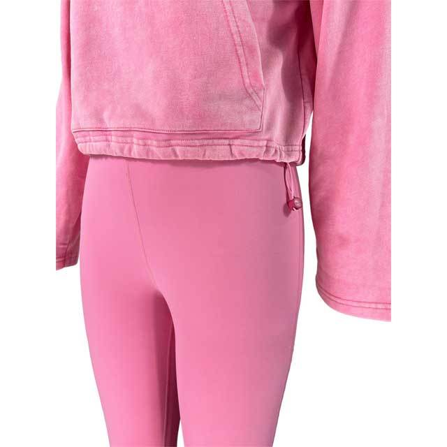 Washed Distressed Hoodie Top Skinny Legging Set