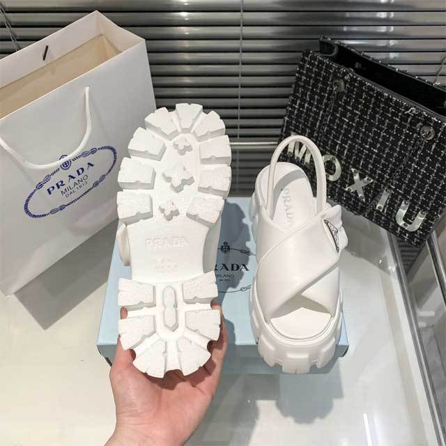 Fashion Logo Velcro Platform Sandals