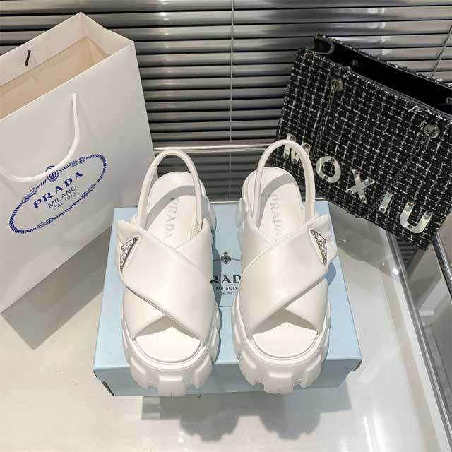 Fashion Logo Velcro Platform Sandals