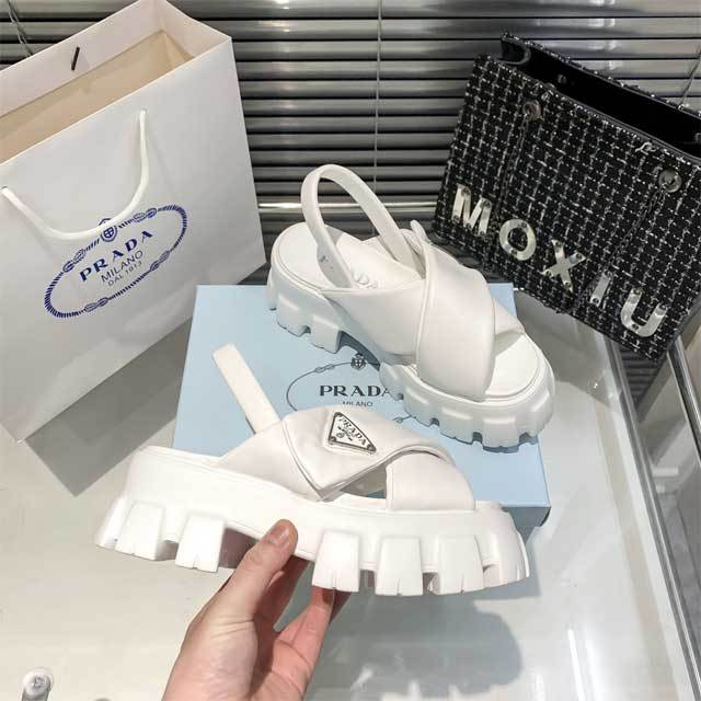Fashion Logo Velcro Platform Sandals