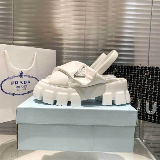 Fashion Logo Velcro Platform Sandals