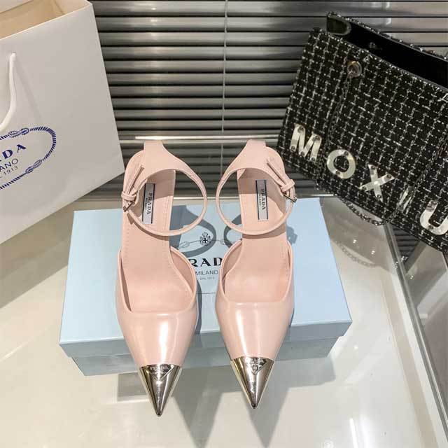 Leather Pointed Toe High Heeled Sandals