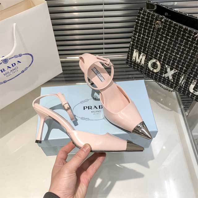 Leather Pointed Toe High Heeled Sandals