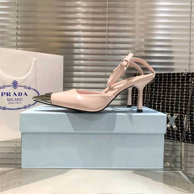Leather Pointed Toe High Heeled Sandals