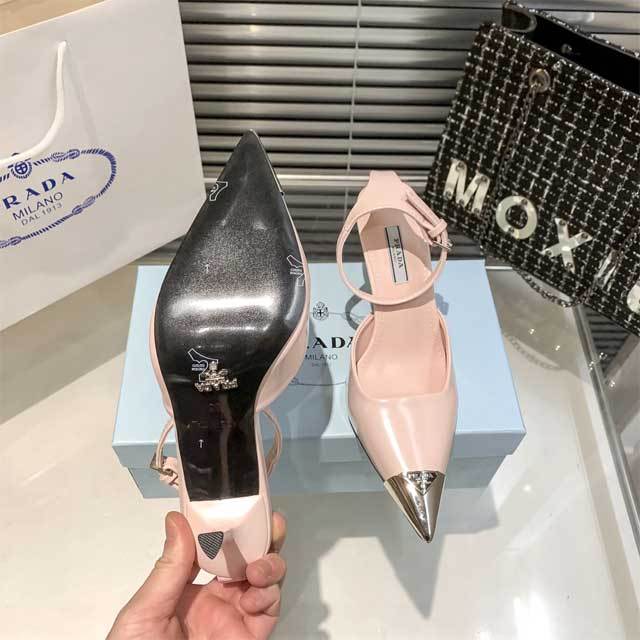 Leather Pointed Toe High Heeled Sandals