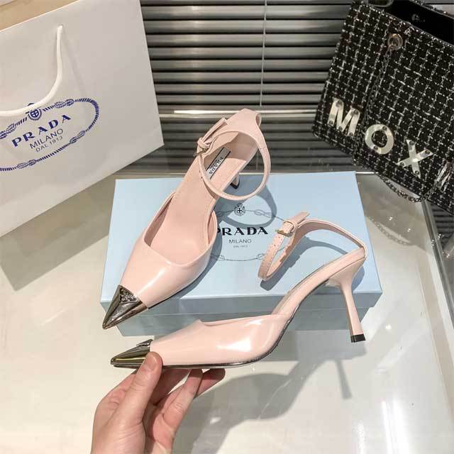 Leather Pointed Toe High Heeled Sandals
