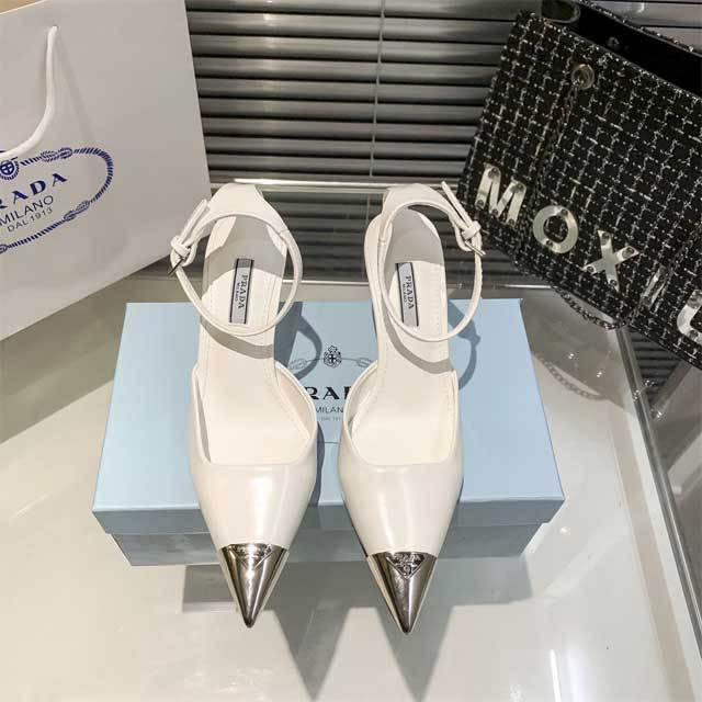 Leather Pointed Toe High Heeled Sandals