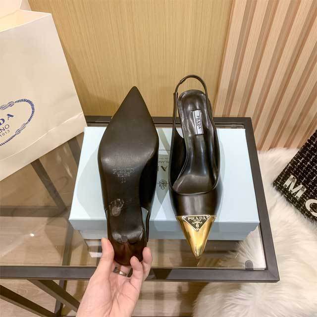 Pointed Toe Leather Hollow Out High Heels