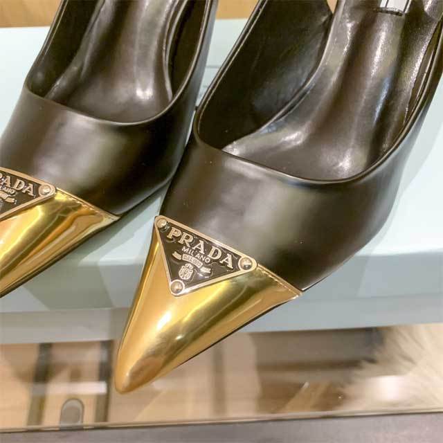 Pointed Toe Leather Hollow Out High Heels