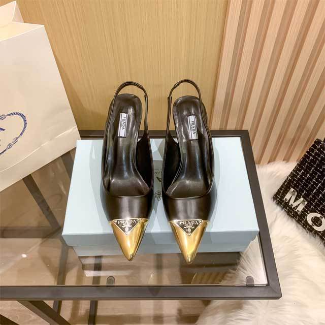 Pointed Toe Leather Hollow Out High Heels