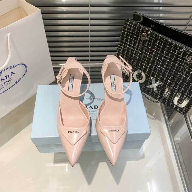 Pointed Toe Leather Women High Heeled Sandals