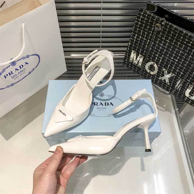 Pointed Toe Leather Women High Heeled Sandals