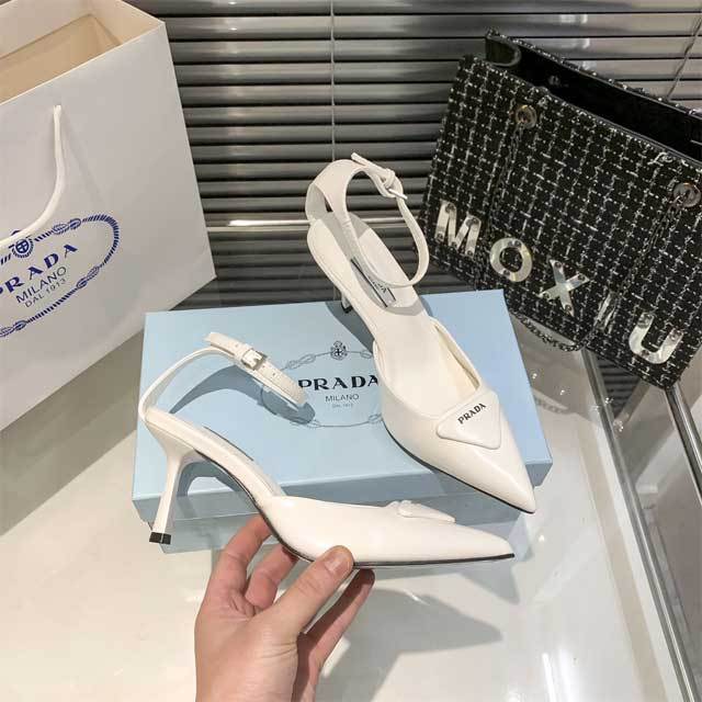 Pointed Toe Leather Women High Heeled Sandals