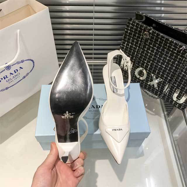 Pointed Toe Leather Women High Heeled Sandals