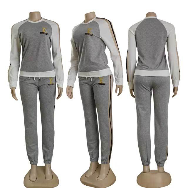 Embroidery Long Sleeve Casual Jogging Suit