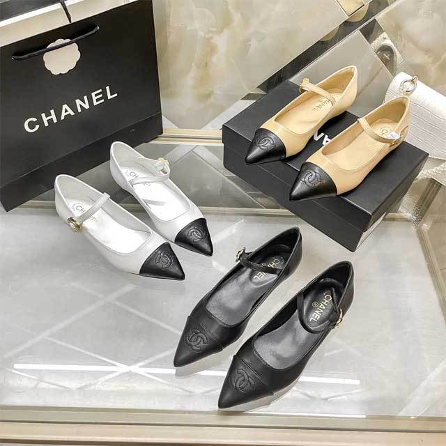 Leather Pointed Toe Pumps