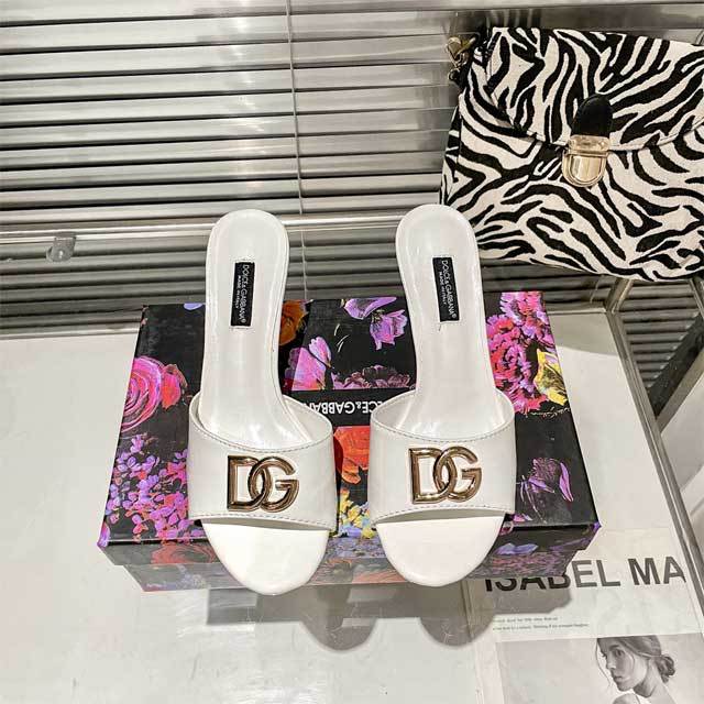 Metal Logo Leather High Heeled Sandals