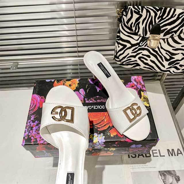 Metal Logo Leather High Heeled Sandals