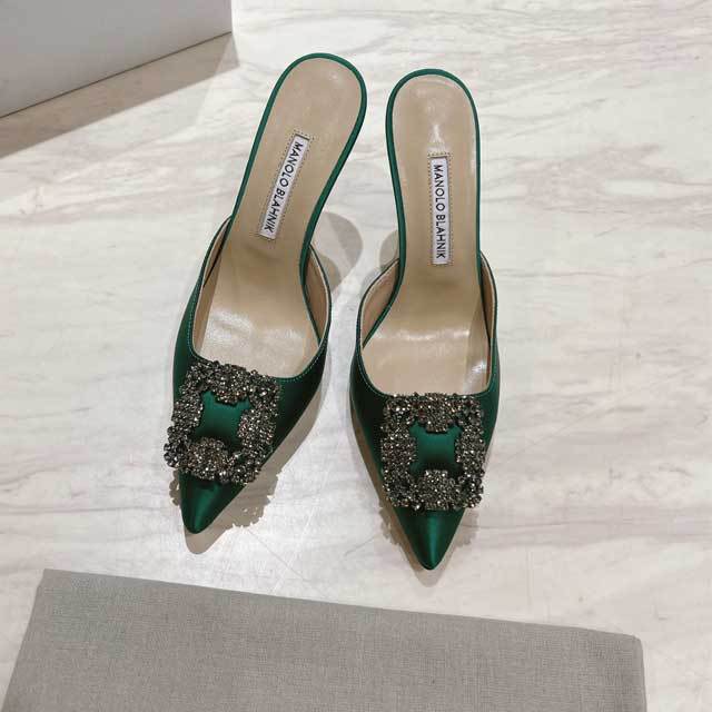 Pointed Toe Rhinestones High Heeled Sandals