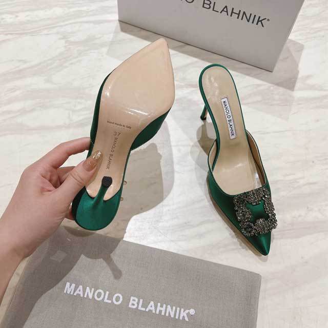 Pointed Toe Rhinestones High Heeled Sandals