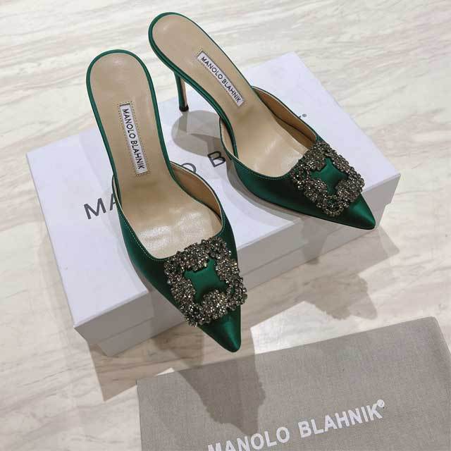 Pointed Toe Rhinestones High Heeled Sandals