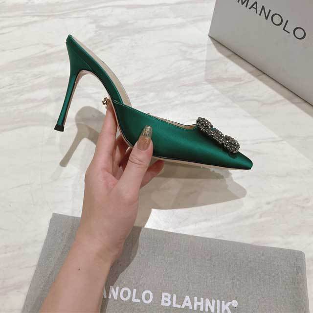 Pointed Toe Rhinestones High Heeled Sandals