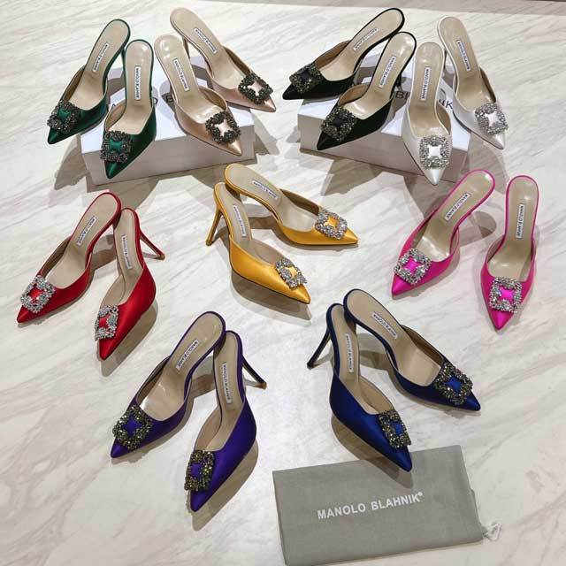 Pointed Toe Rhinestones High Heeled Sandals