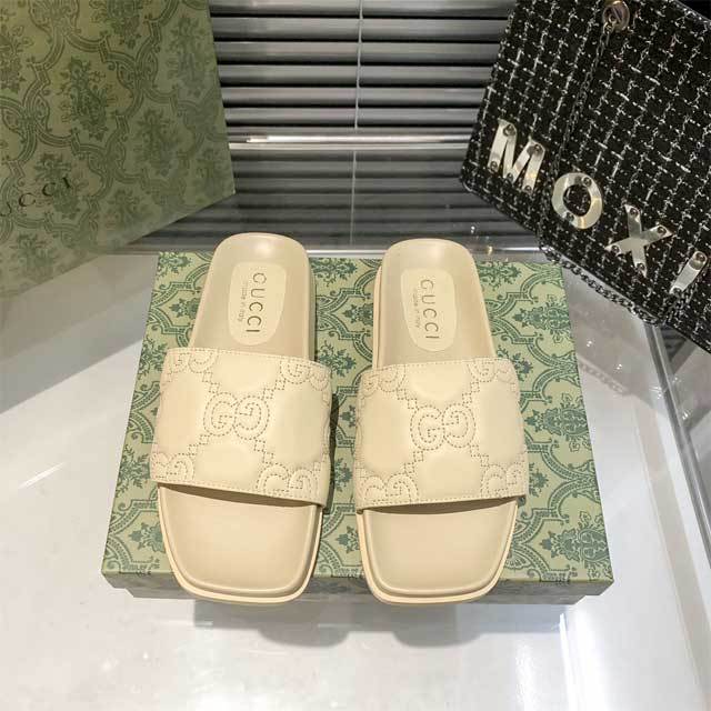 Fashion Embroidery Unisex Flat Slides