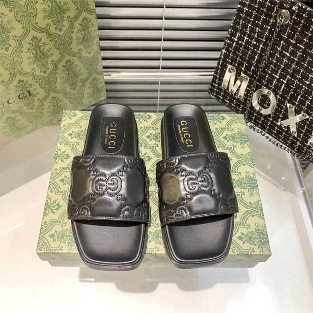 Fashion Embroidery Unisex Flat Slides