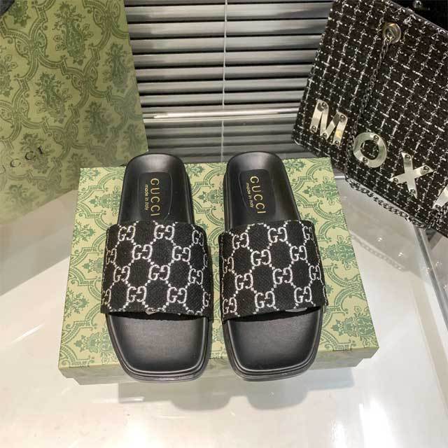 Fashion Embroidery Unisex Flat Slides