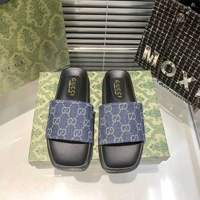 Fashion Embroidery Unisex Flat Slides