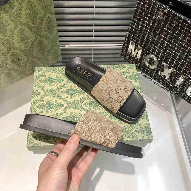 Fashion Embroidery Unisex Flat Slides
