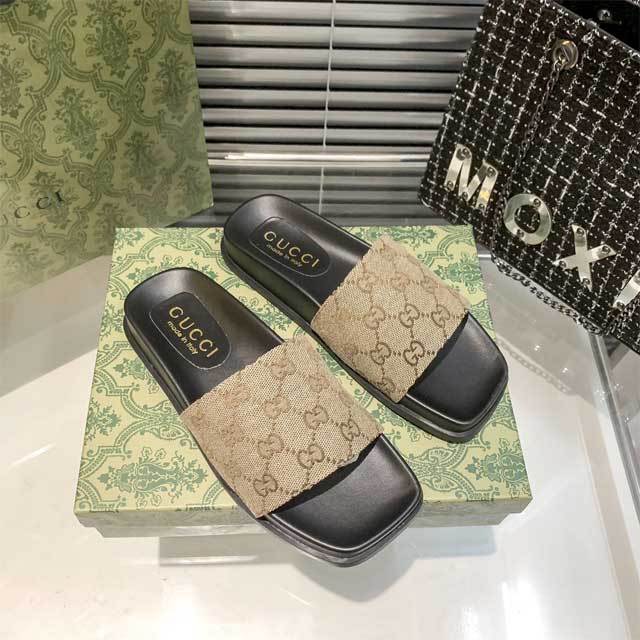 Fashion Embroidery Unisex Flat Slides