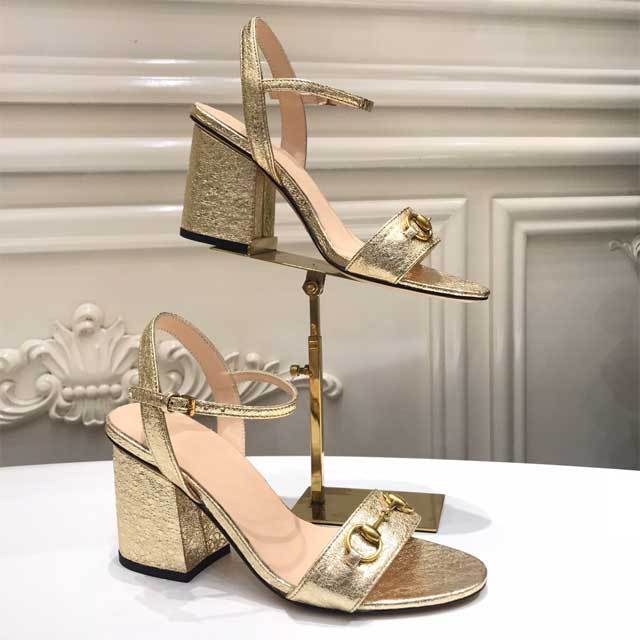 Open Toe Chunky Heeled Sandals