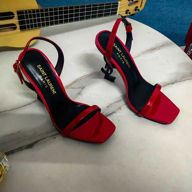 Square Toe High Heeled Sandals