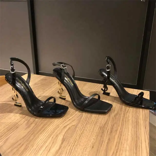 Square Toe High Heeled Sandals