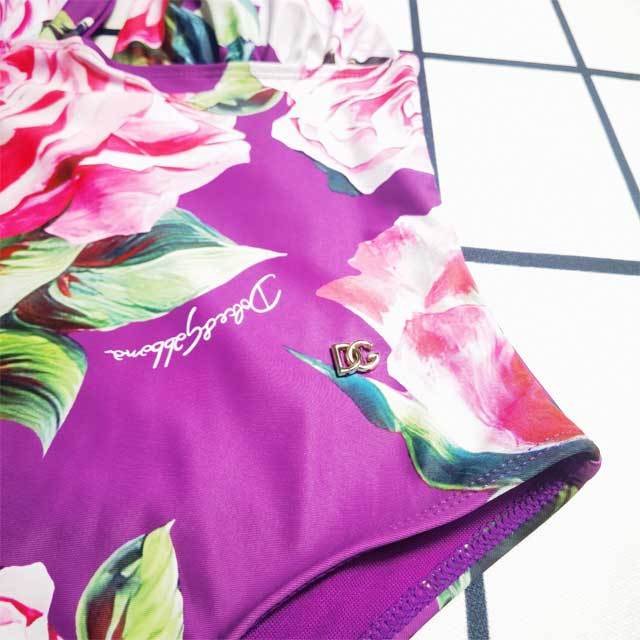 Floral Print Halter One Piece Swimsuit