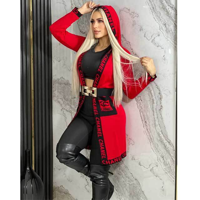 Fashion Hooded Sweater Cardigan Coat