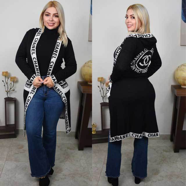Fashion Hooded Sweater Cardigan Coat