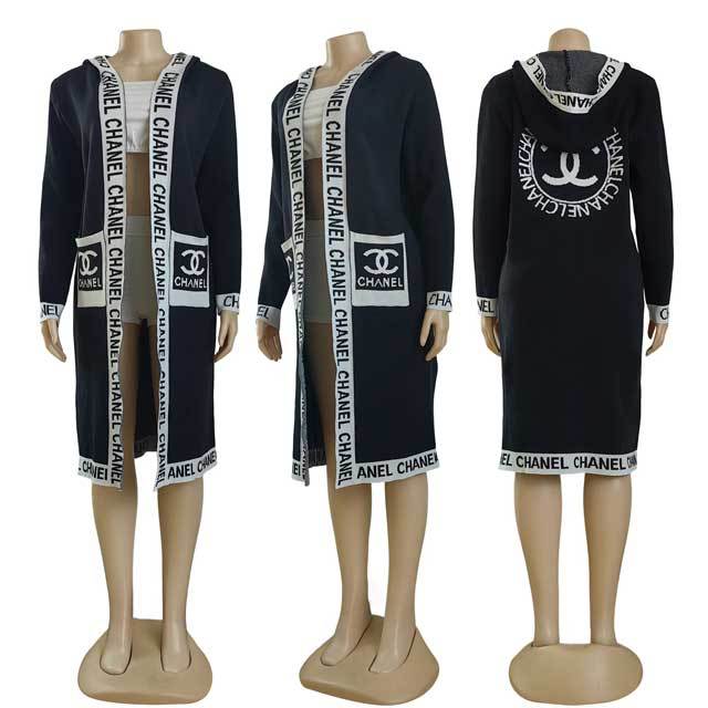 Fashion Hooded Sweater Cardigan Coat