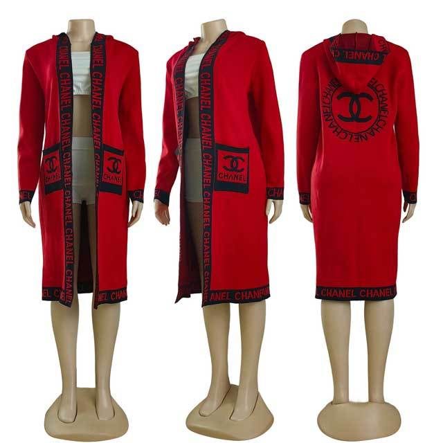 Fashion Hooded Sweater Cardigan Coat