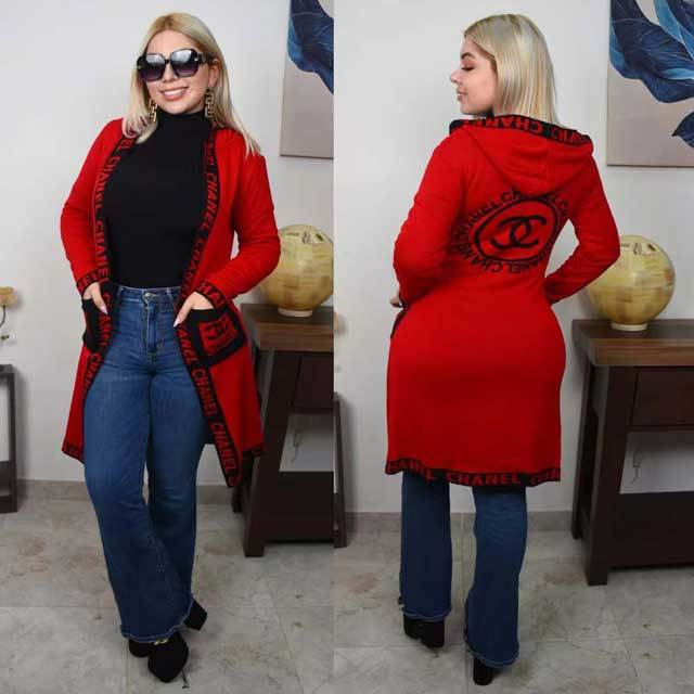 Fashion Hooded Sweater Cardigan Coat